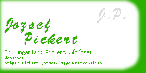 jozsef pickert business card